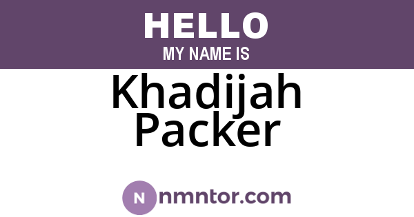 Khadijah Packer