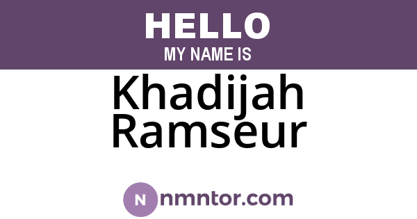 Khadijah Ramseur