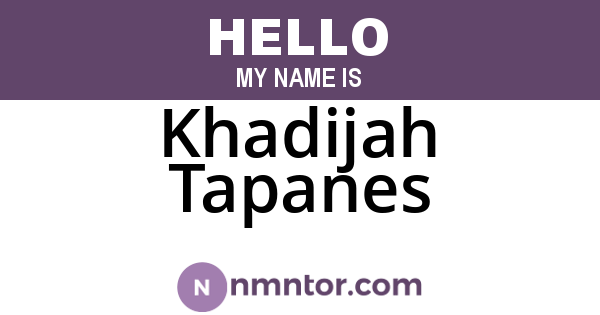 Khadijah Tapanes