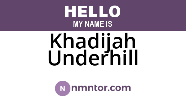 Khadijah Underhill