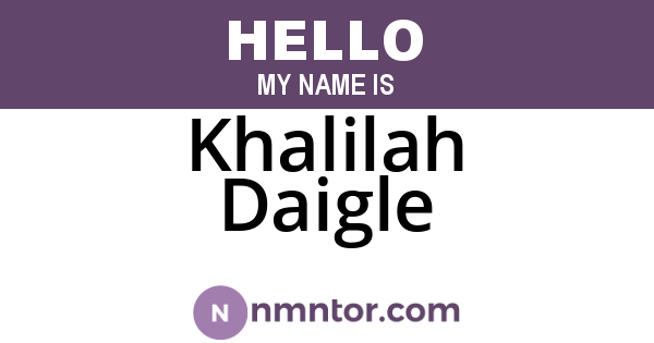 Khalilah Daigle