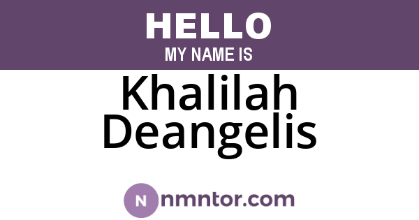 Khalilah Deangelis