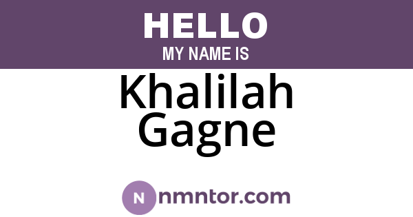 Khalilah Gagne