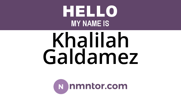 Khalilah Galdamez