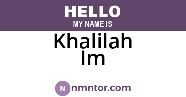 Khalilah Im