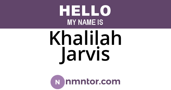 Khalilah Jarvis