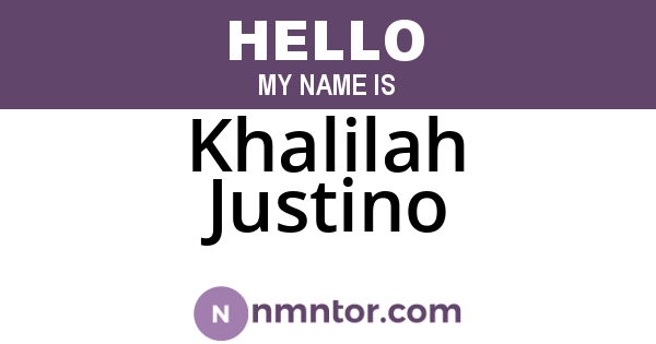 Khalilah Justino