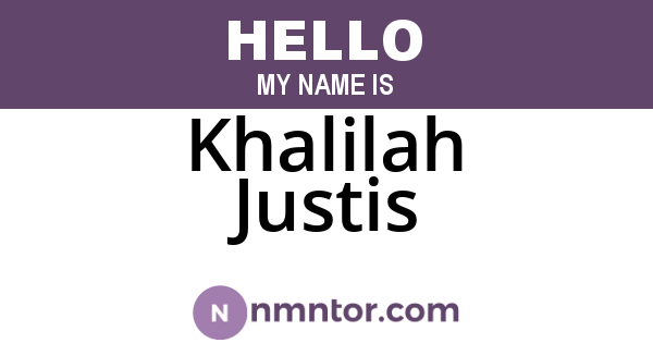Khalilah Justis