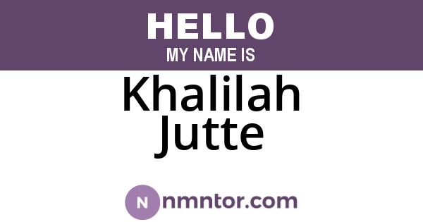 Khalilah Jutte