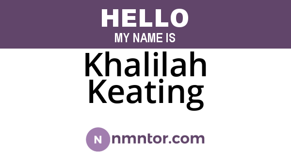 Khalilah Keating