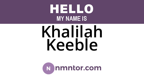 Khalilah Keeble
