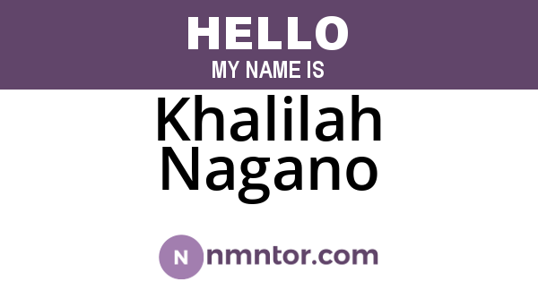 Khalilah Nagano