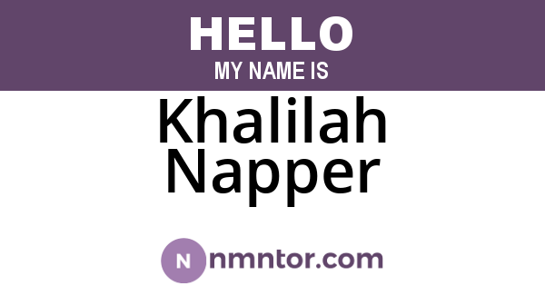 Khalilah Napper