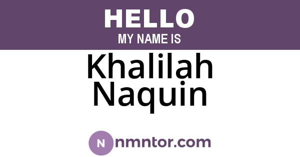 Khalilah Naquin