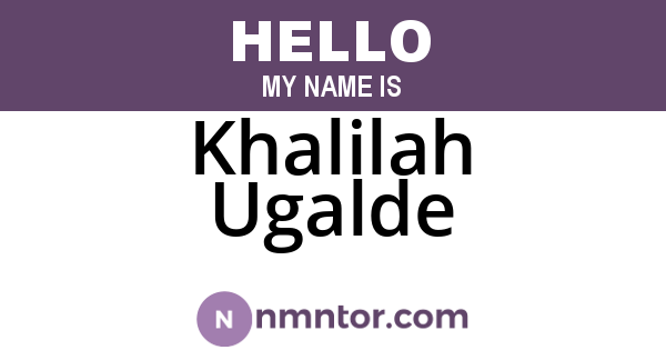 Khalilah Ugalde