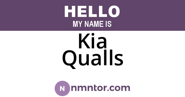 Kia Qualls