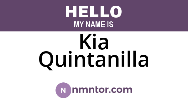 Kia Quintanilla