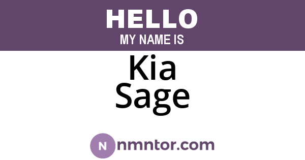 Kia Sage