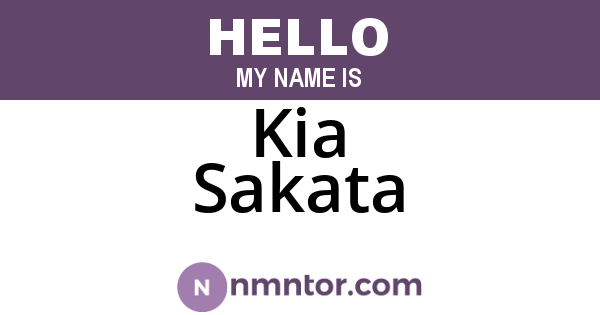 Kia Sakata