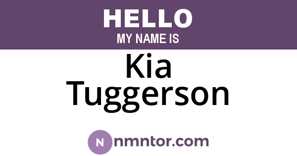 Kia Tuggerson