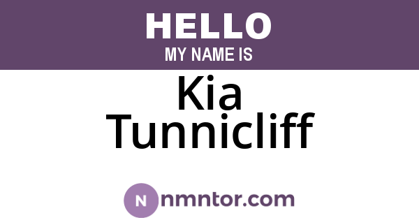 Kia Tunnicliff