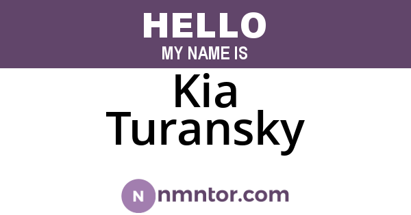 Kia Turansky