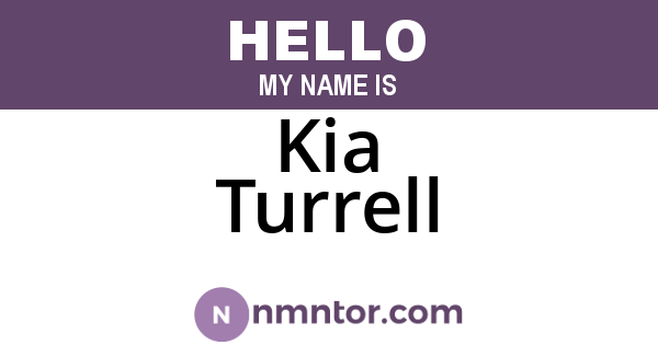 Kia Turrell