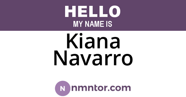 Kiana Navarro