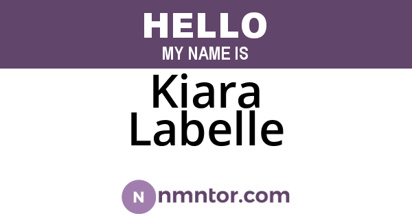 Kiara Labelle
