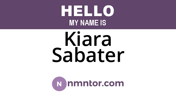 Kiara Sabater
