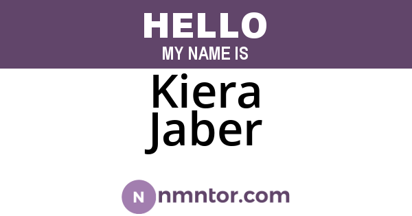 Kiera Jaber