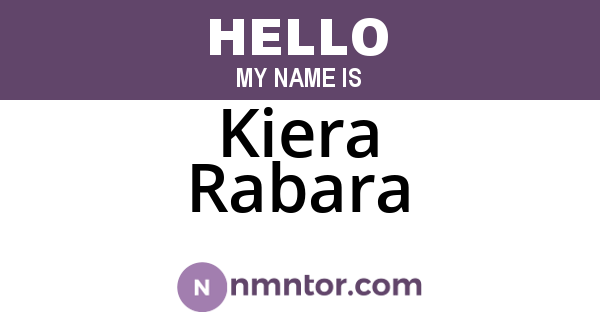 Kiera Rabara