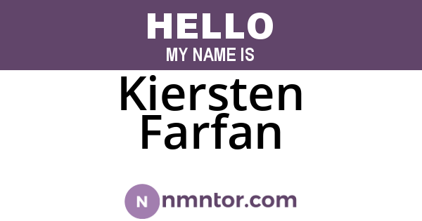Kiersten Farfan
