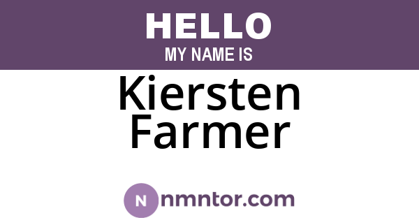 Kiersten Farmer