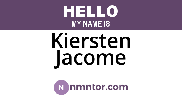 Kiersten Jacome