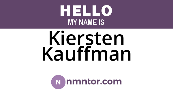 Kiersten Kauffman