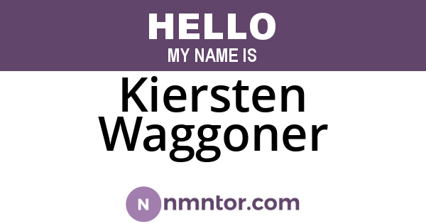 Kiersten Waggoner