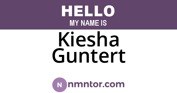 Kiesha Guntert