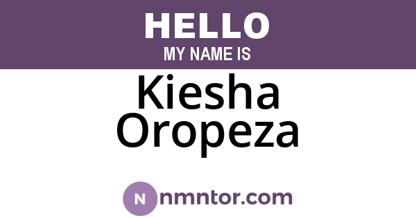 Kiesha Oropeza