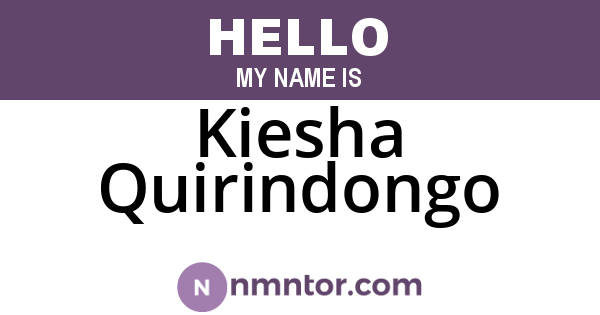 Kiesha Quirindongo