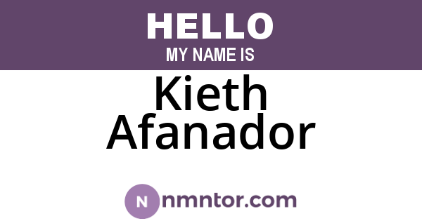 Kieth Afanador