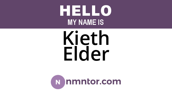 Kieth Elder