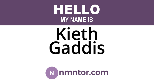 Kieth Gaddis