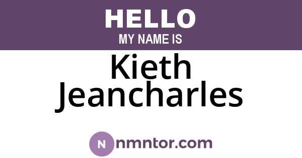 Kieth Jeancharles