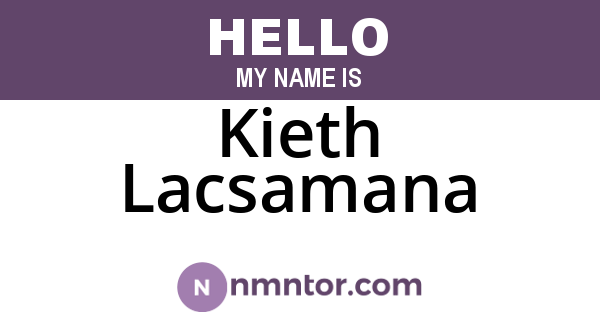 Kieth Lacsamana