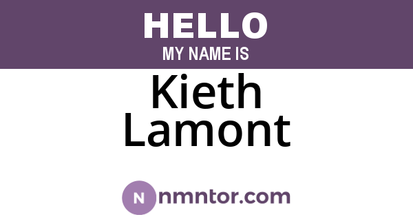 Kieth Lamont