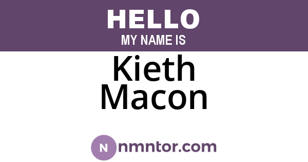Kieth Macon