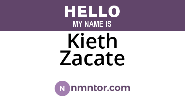 Kieth Zacate