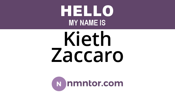 Kieth Zaccaro