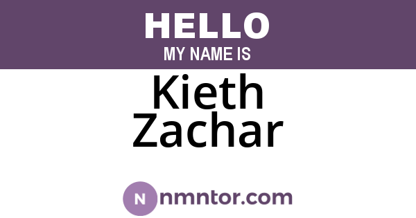 Kieth Zachar